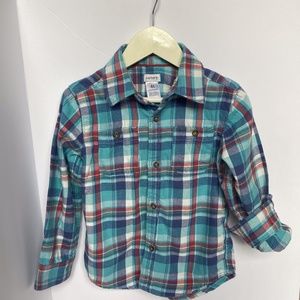 Carters Flannel Plaid Button up